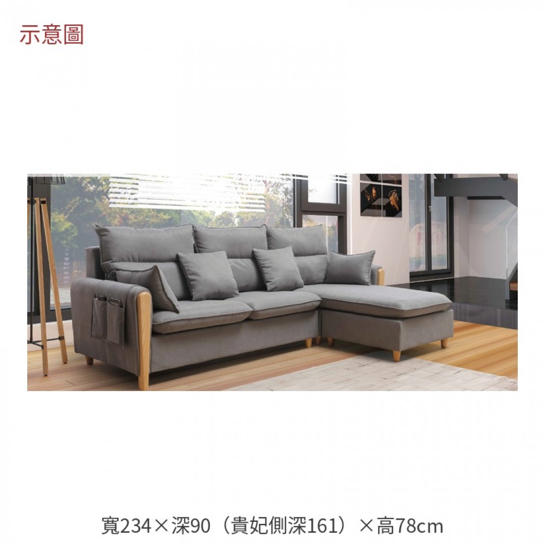 2026 士頓L型布沙發波