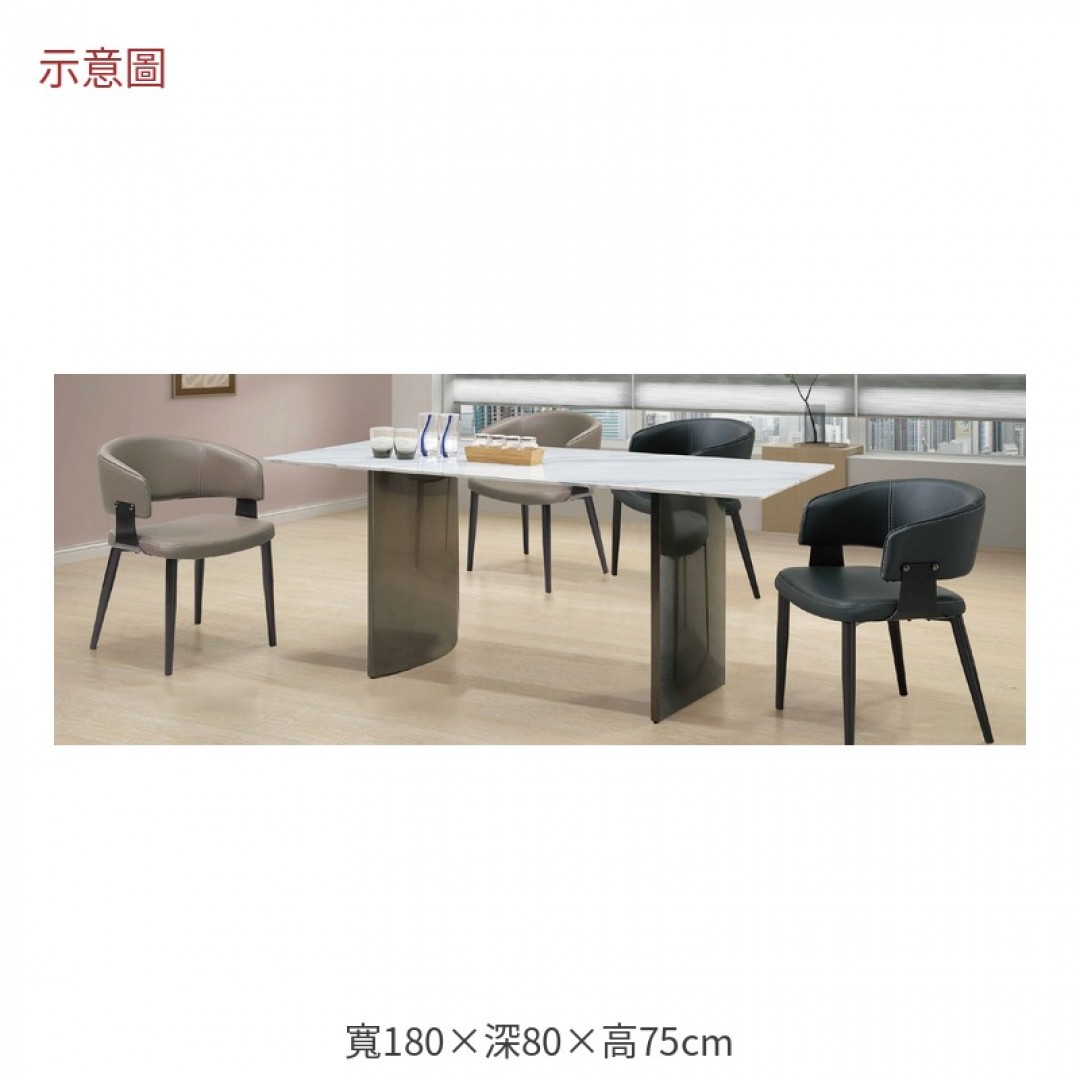 2026 勞斯六尺比利白通體岩板餐桌克
