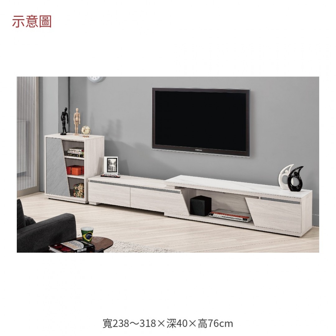 2026 克斯岩板伸縮L櫃蘿