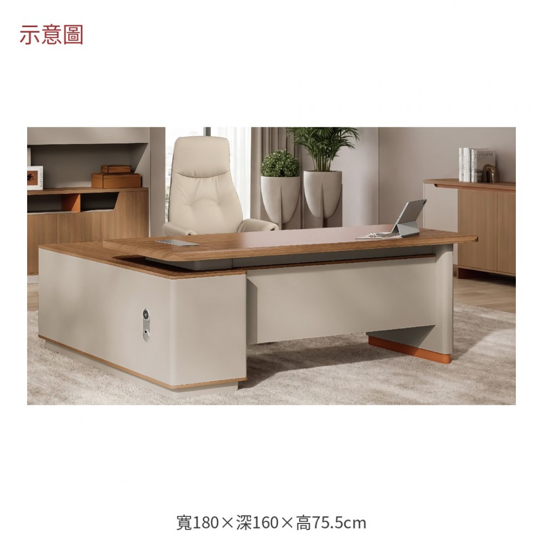 2026 德娜標準L型辦公桌正向伊