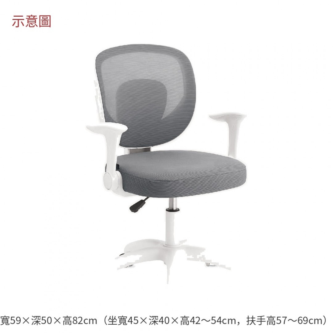 2026 麗安網椅白色灰布查