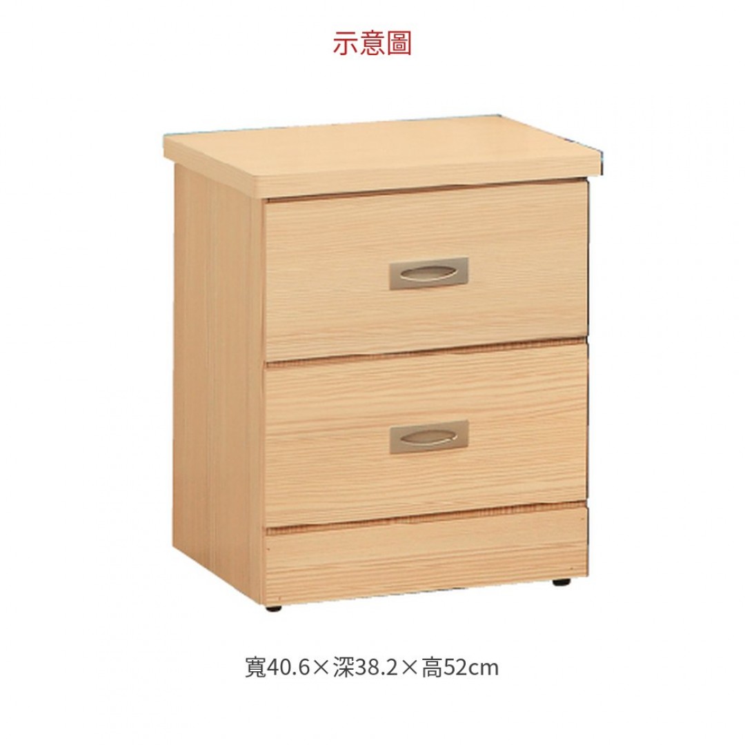 2026 白橡二抽床頭櫃(單只)