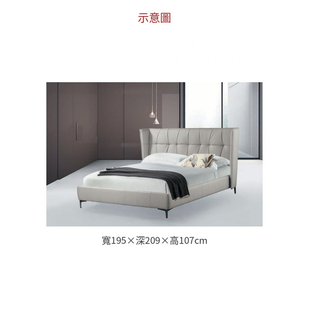 2026 877 6尺床台(灰皮)