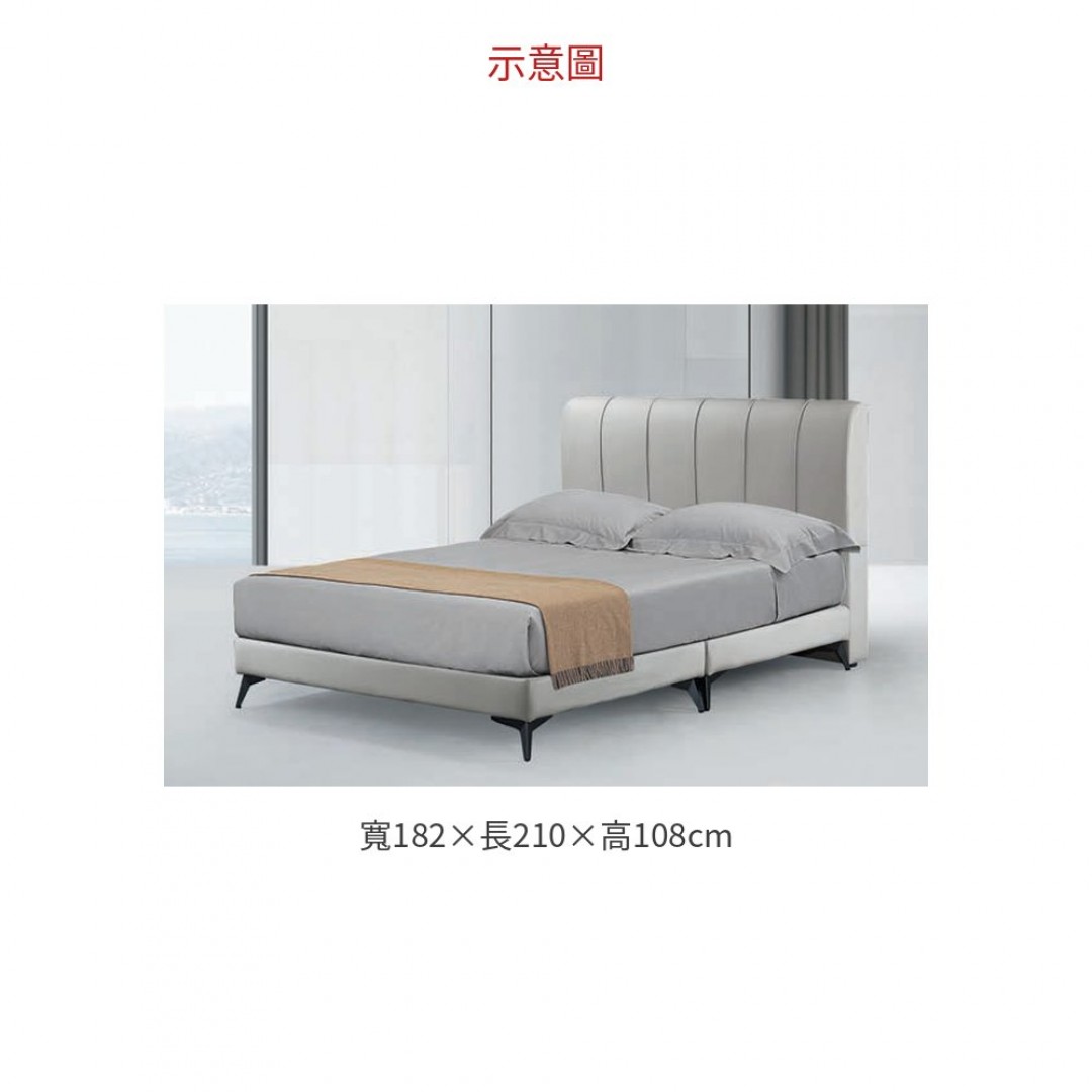 2026 1912卡羅直線條6尺床台 708-2