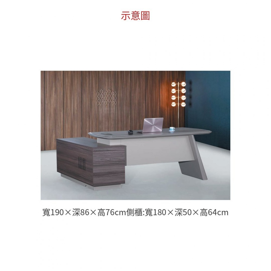 2026 300D-20 2米L型辦公桌 桌面: