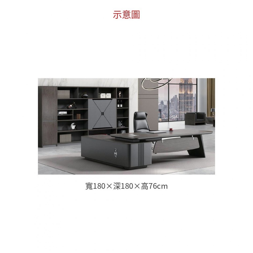 2026 A008 主管桌 L 型 ( 含側桌) A053-03