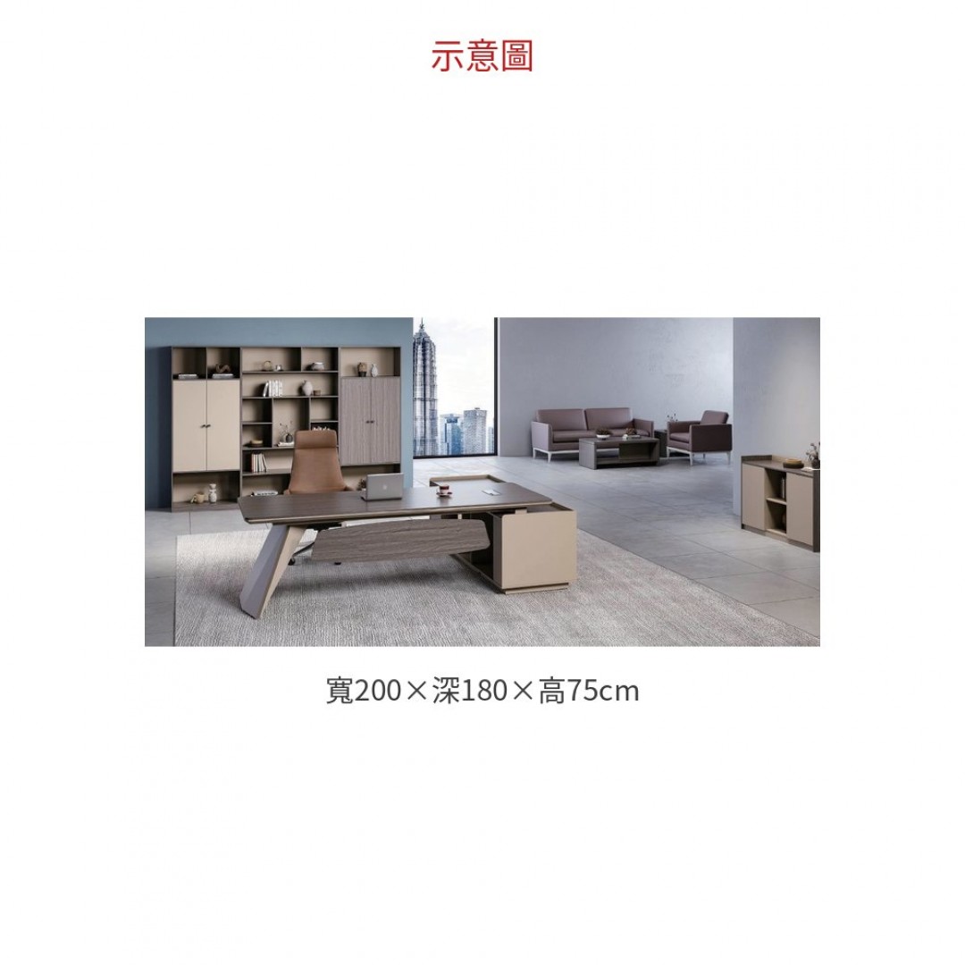 2026 M6-D8020 主管桌 L 型 ( 含側桌)