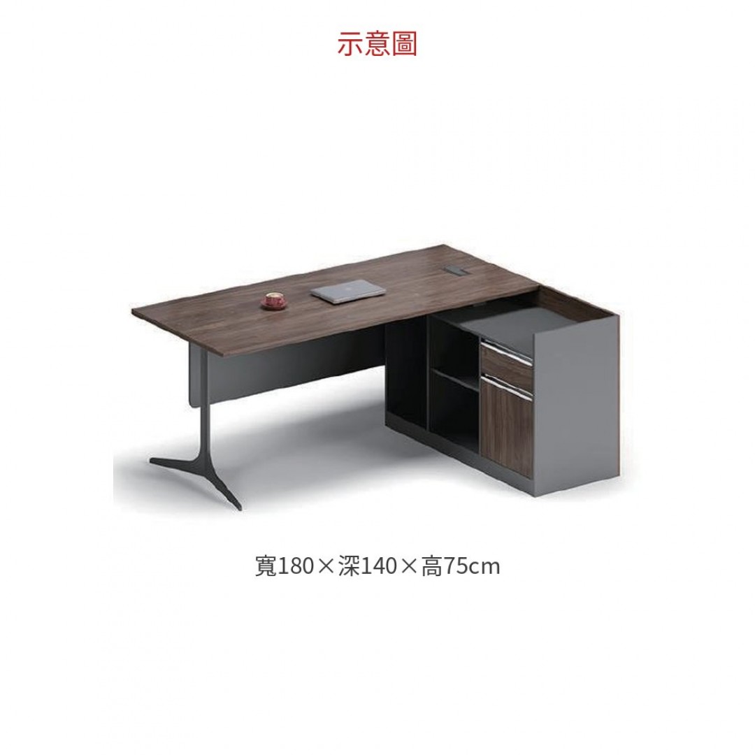 2026 M1-D4018 主管桌 L 型 ( 含側桌)