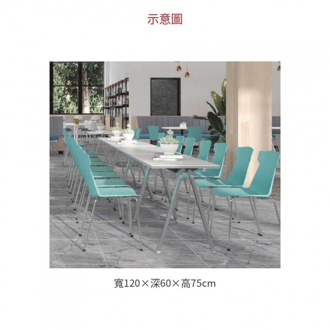 2026 BG-016 長方桌 / 灰白面