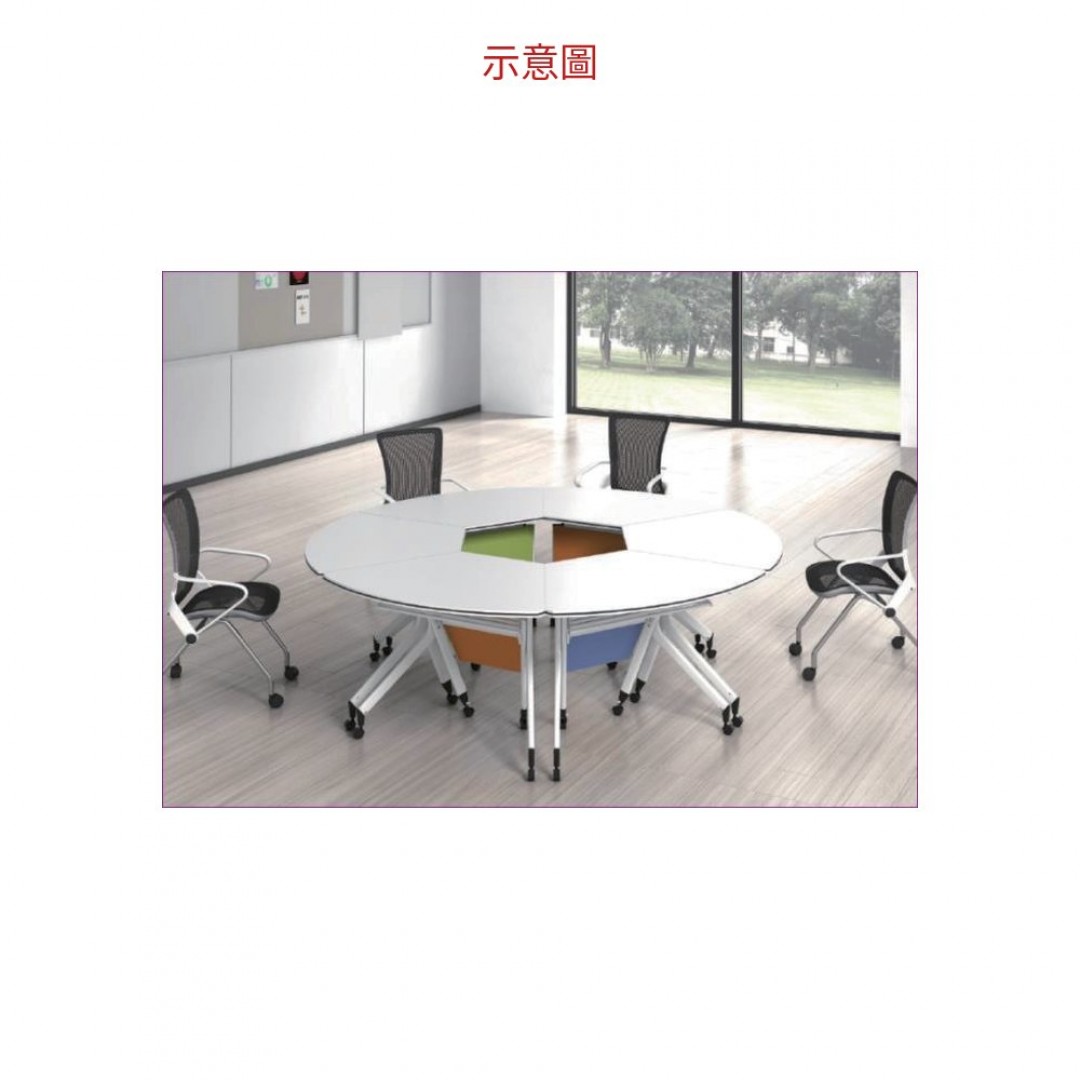 2026 HY-16-T 梯型桌 ( 單張) / 橘/ 綠/ 藍