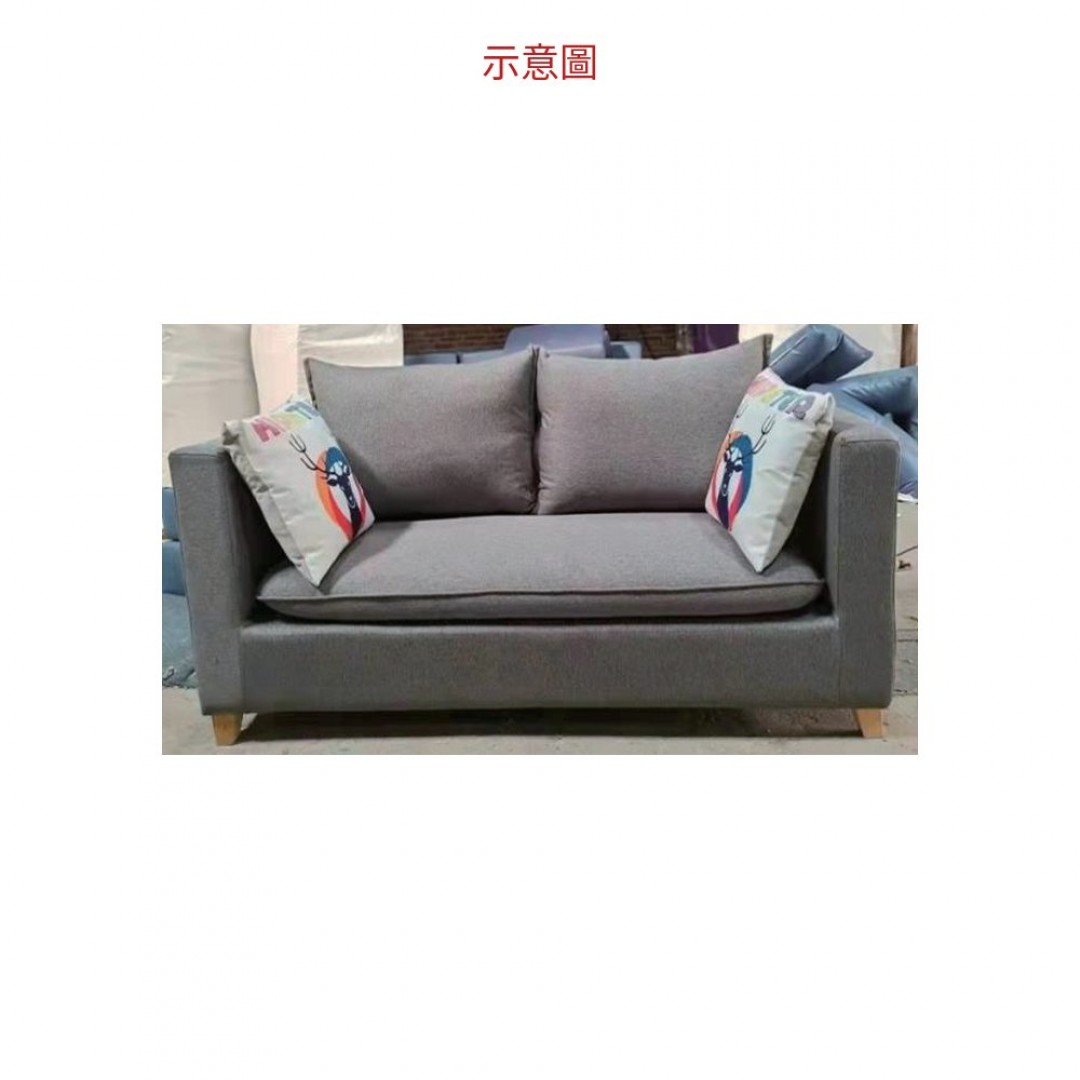 2026 2 人位沙發/ 灰布 W150