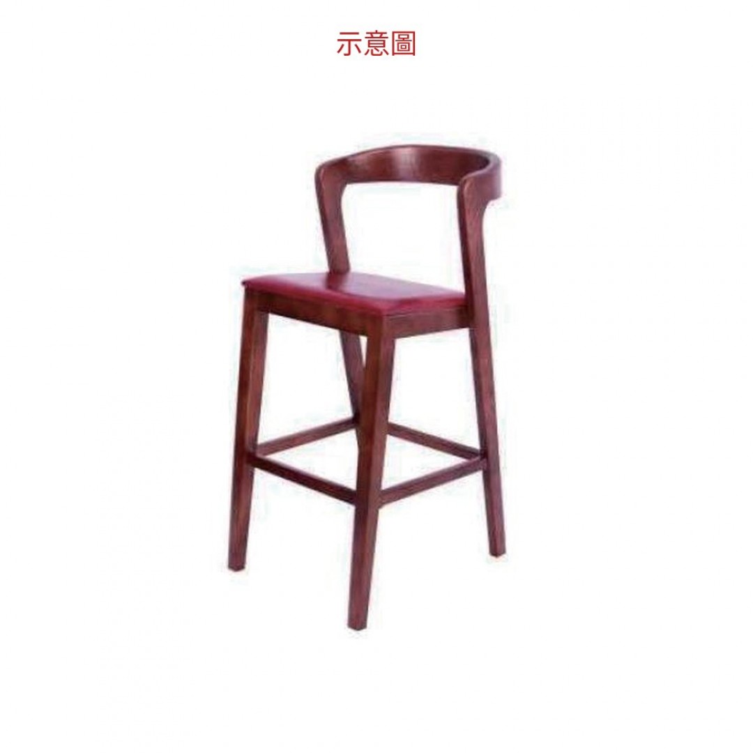 2026 高腳吧椅 / 木腳+ 皮座墊