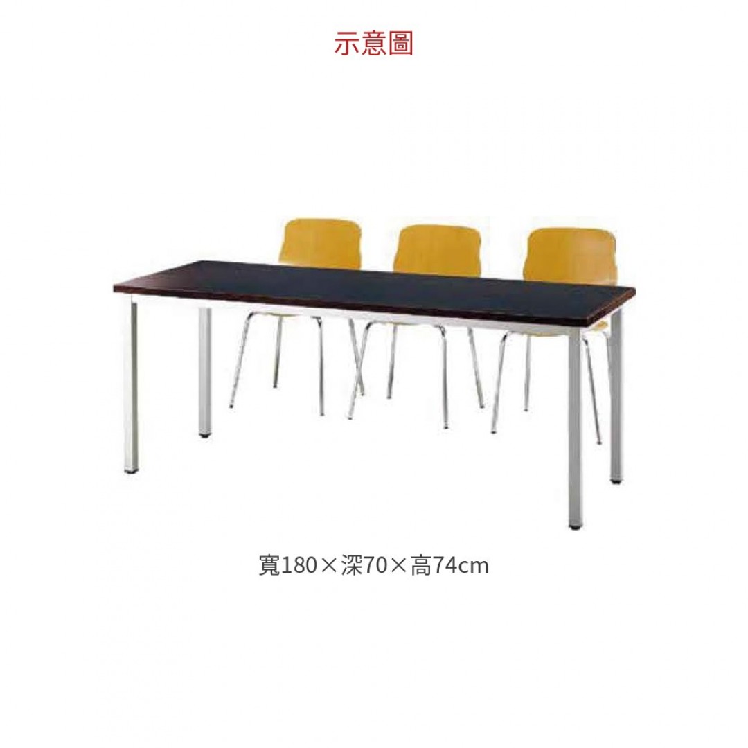 2026 CP-70180E 方柱木質會議桌（黑胡桃色）