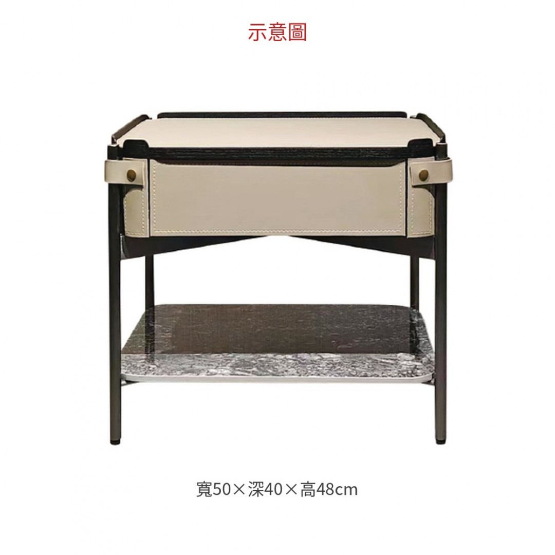 2026 A06型妮絲馬鞍皮床頭櫃