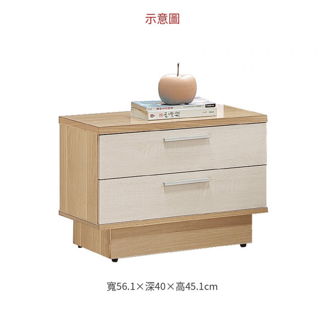 2026 1.9尺喬圓雙色床頭櫃(7301)