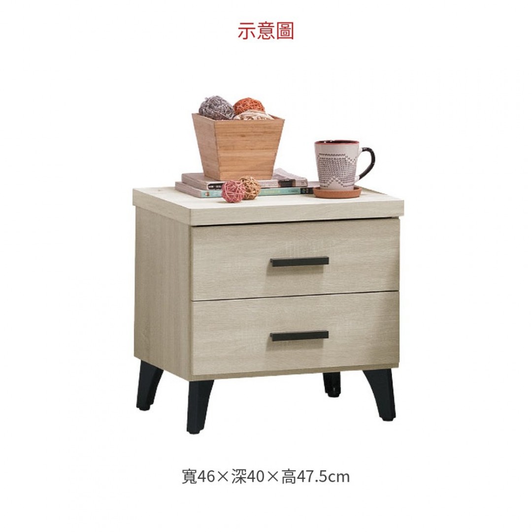 2026 1.5尺伊梵白原切床頭櫃(632)