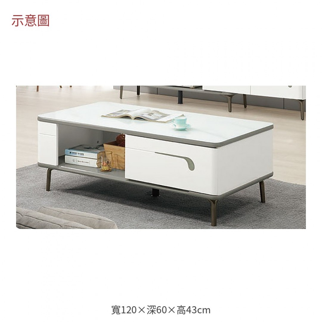 2026 德蘭石紋玻璃茶几新