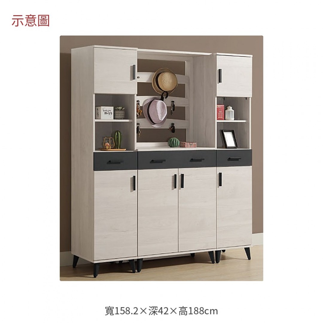2026 可淺木雙色大屏風鞋櫃米