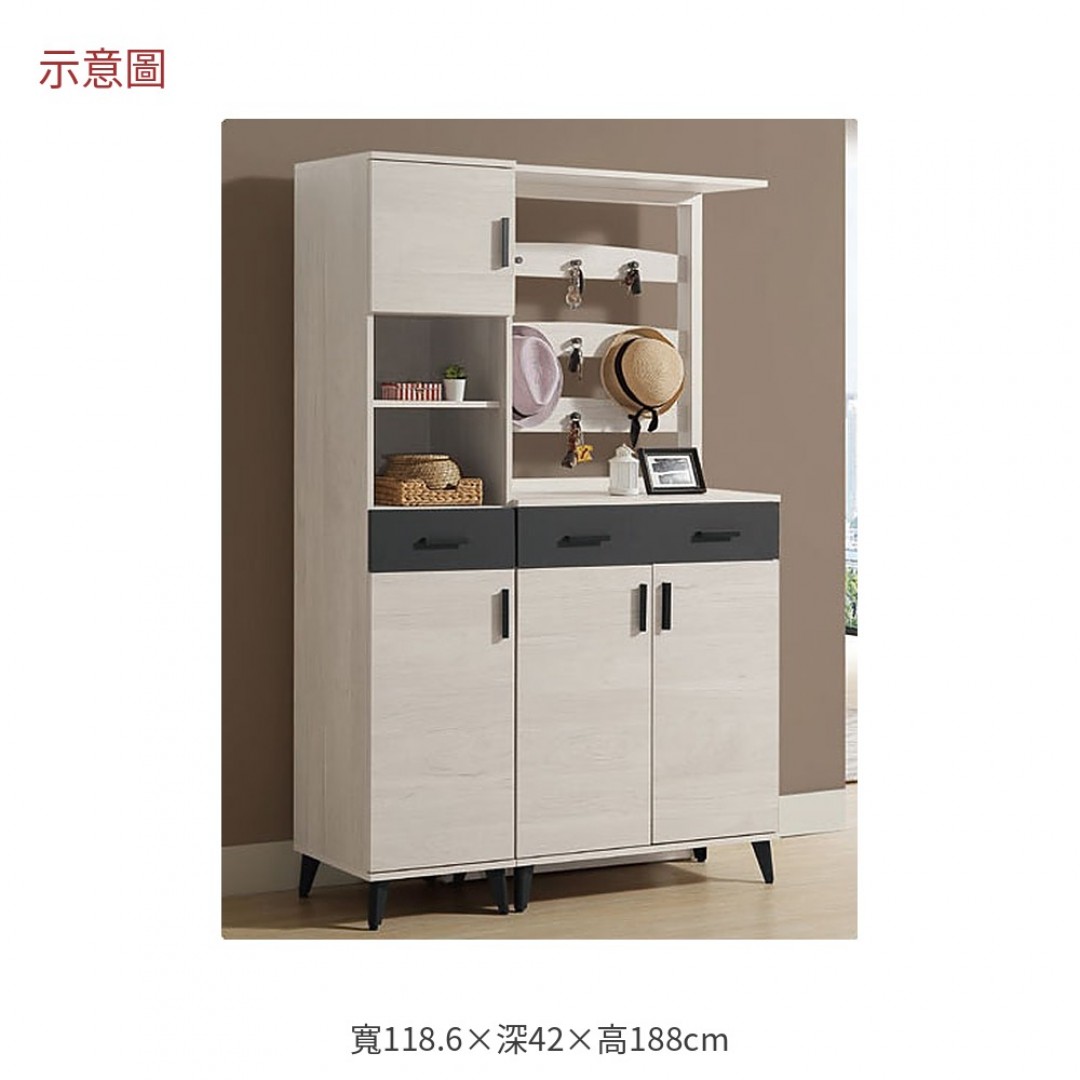 2026 可淺木雙色小屏風鞋櫃米