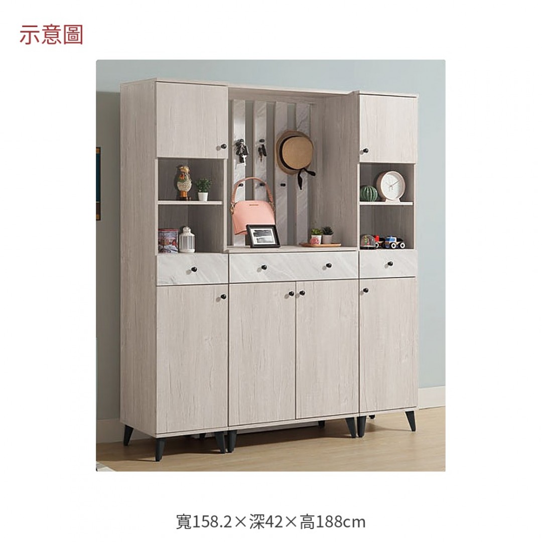 2026 曼妮淺木色大屏風鞋櫃艾