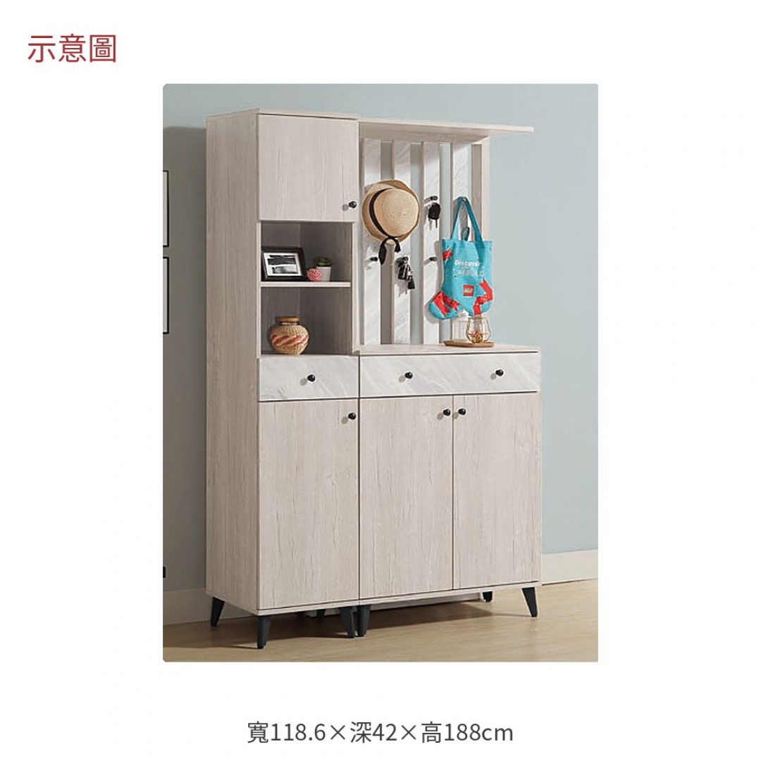 2026 曼妮淺木色小屏風鞋櫃艾