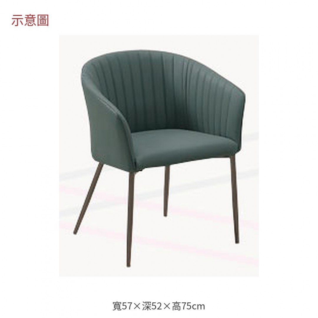 2026 莎淺綠皮鐵腳休閒椅柏
