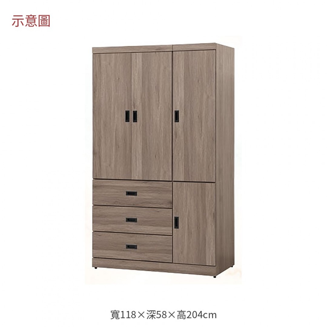 2026 多里灰橡色大衣櫃卡