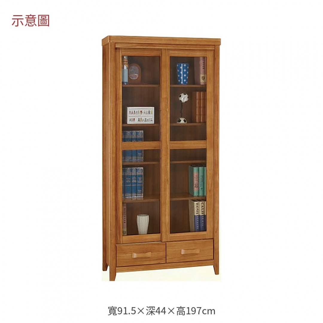 2026 麗絲柚木色小推門下抽書櫃愛
