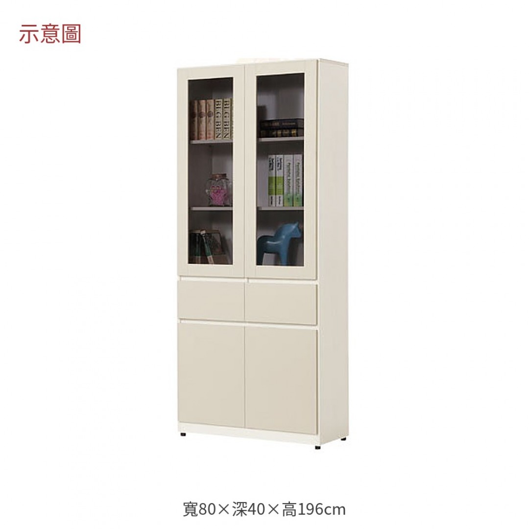 2026 雪雙色中抽書櫃白