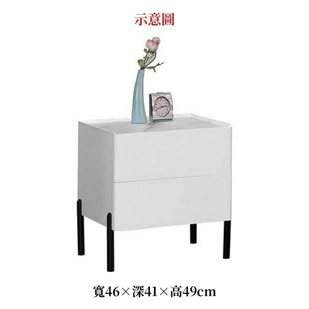 2026 黑馬蘭白色岩板床頭櫃