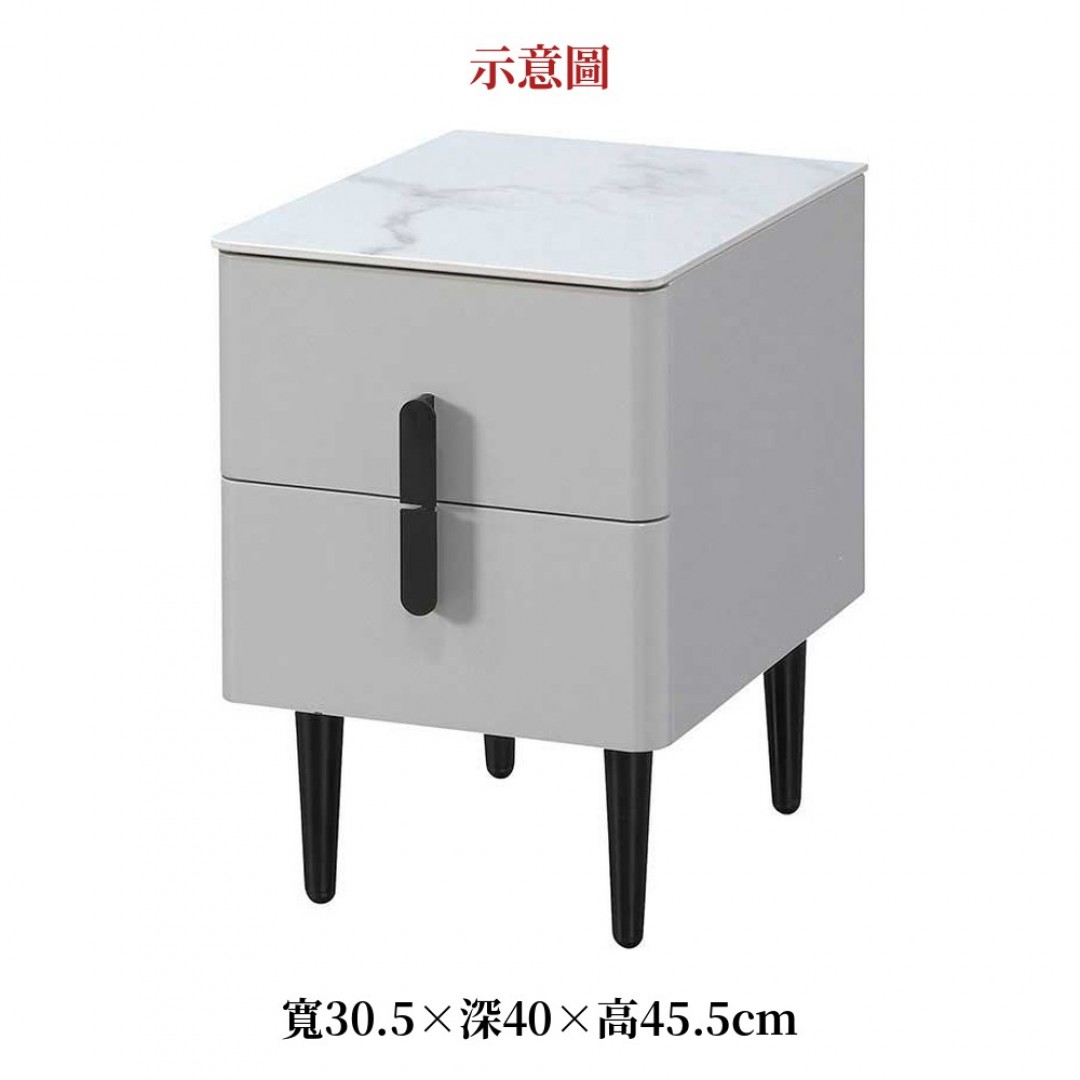 2026 鳳丹淺灰色岩板床頭櫃