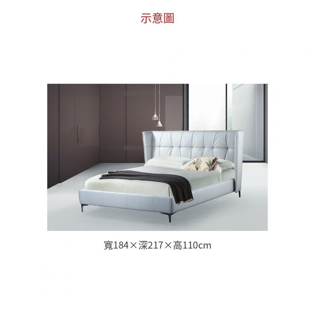 2026 內嵌式床墊 L872 5尺床台(灰皮)岩板