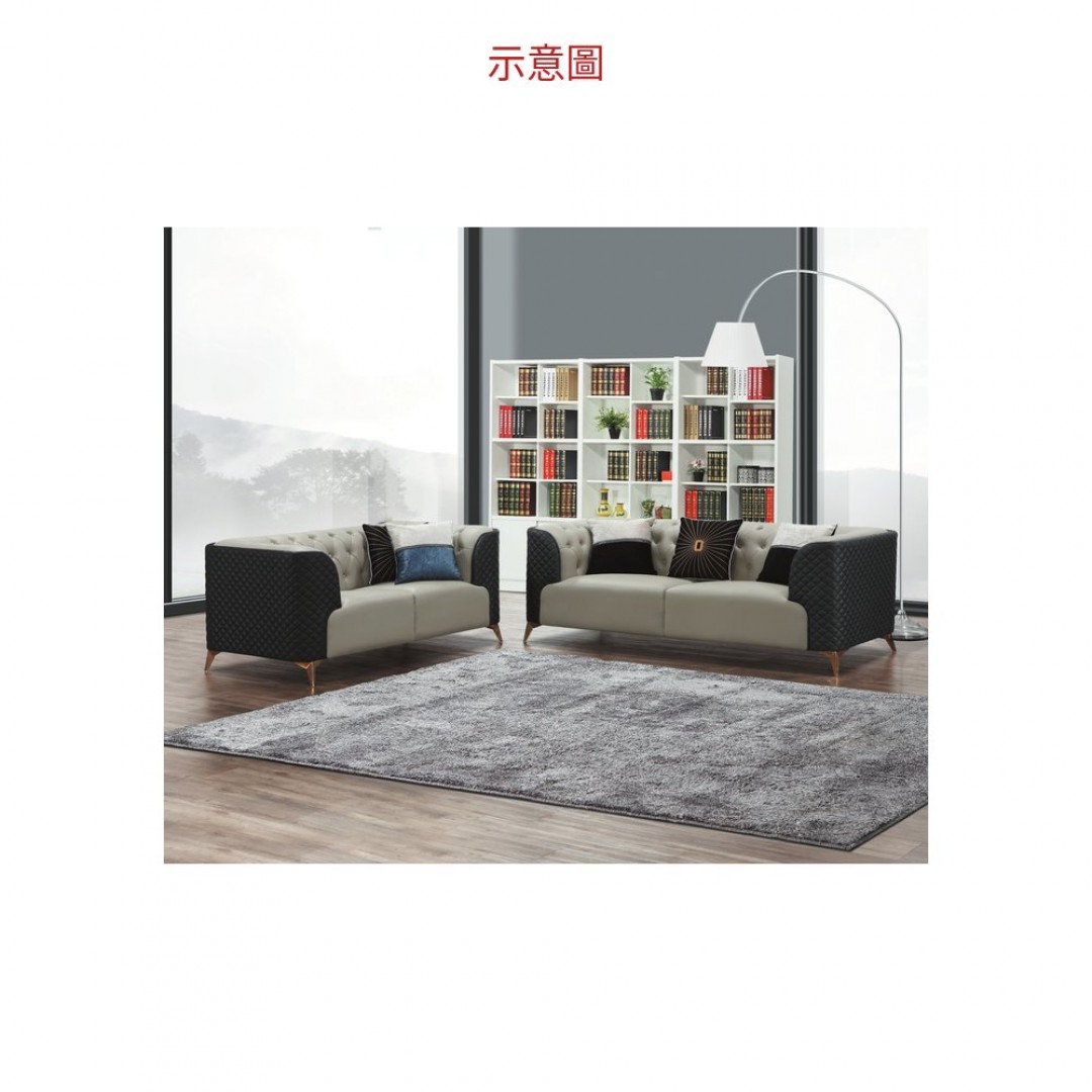 2026 SH-1288奧林灰皮二人位沙發