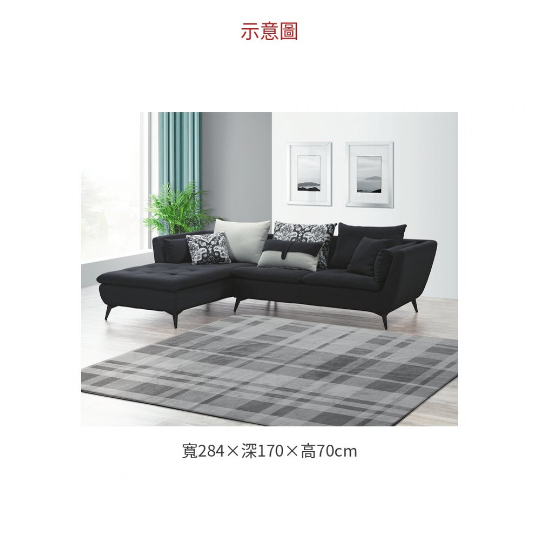 2026 1806 L型布沙發(3人+右貴妃)