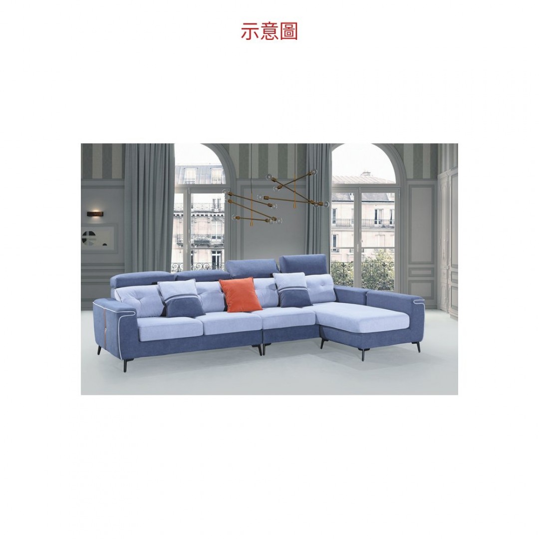 2026 1589灰布L型沙發