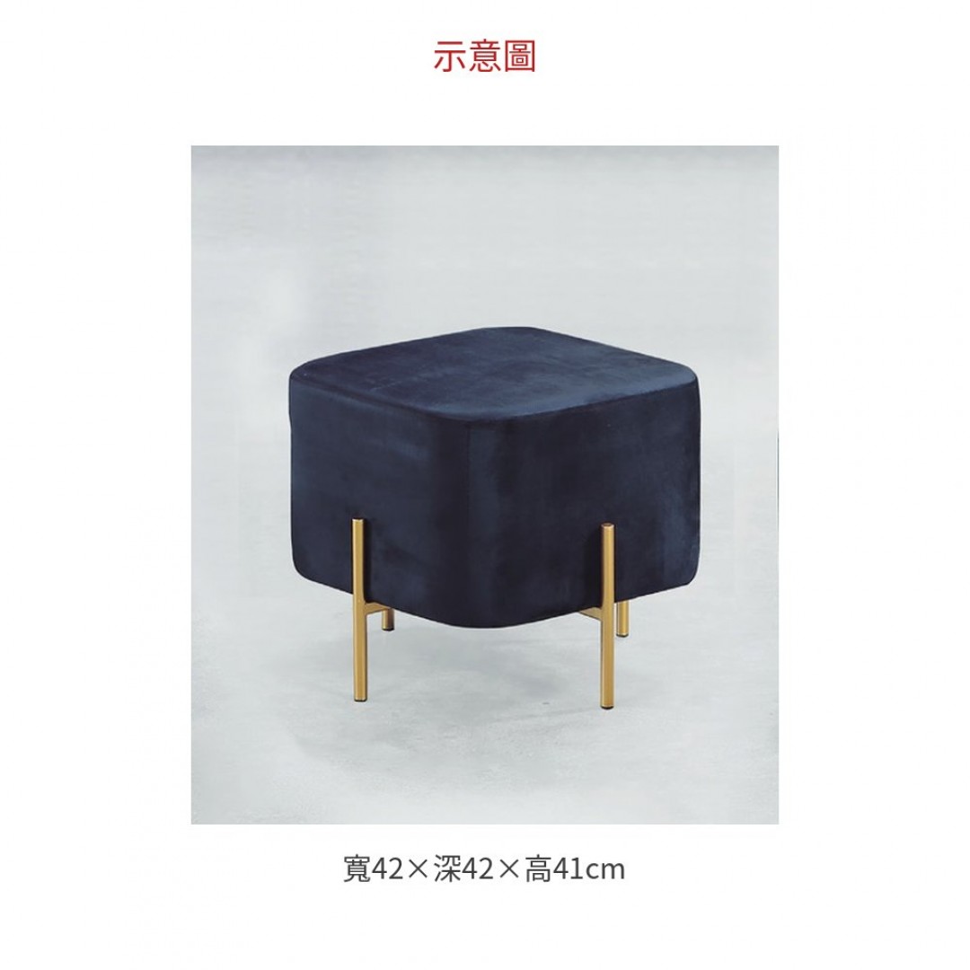 2026 T02絨布小方凳(黑)