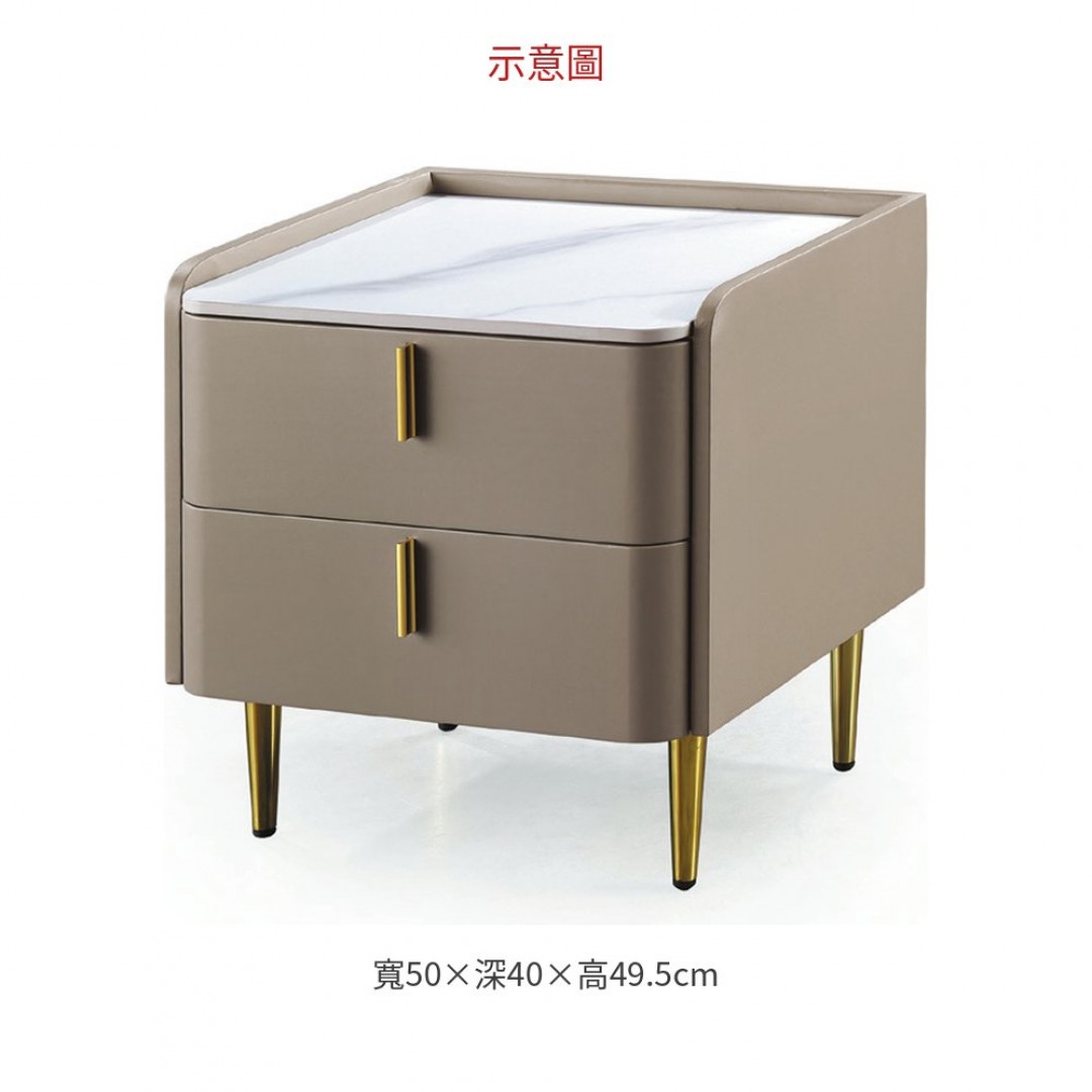 2026 灰皮(駝色皮6010床頭櫃)