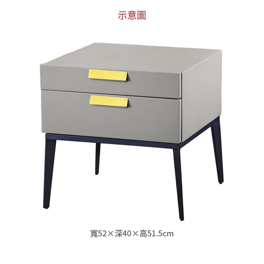 2026 6005床頭櫃(淺灰皮)