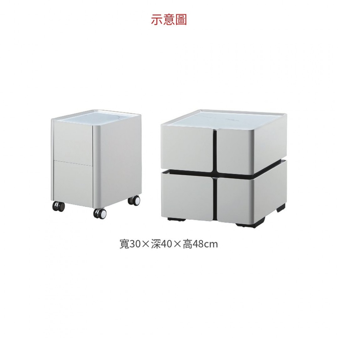 2026 8066米白色床頭櫃