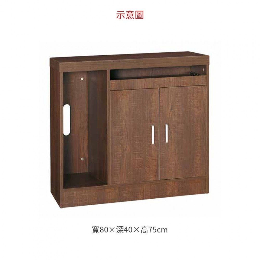 2026 淺胡桃色側邊櫃