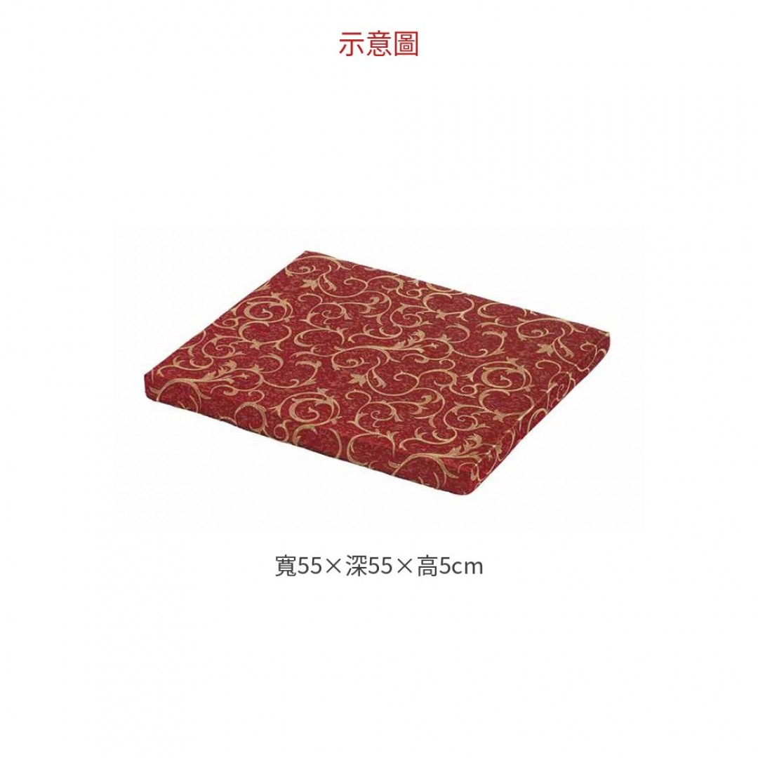 2026 緹花布四方坐墊(紅)